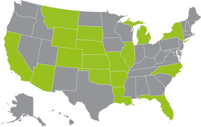 Map of where our team is from